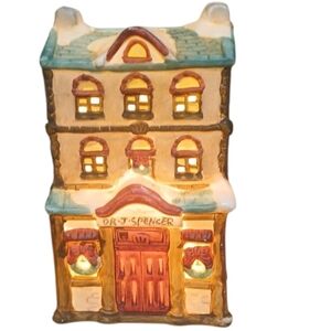 LAST CHANCE🎄Dr. J Spencer Illuminated Ceramic Doctors Office Building